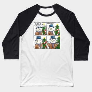 Dapper Cat - Christmas carol Baseball T-Shirt